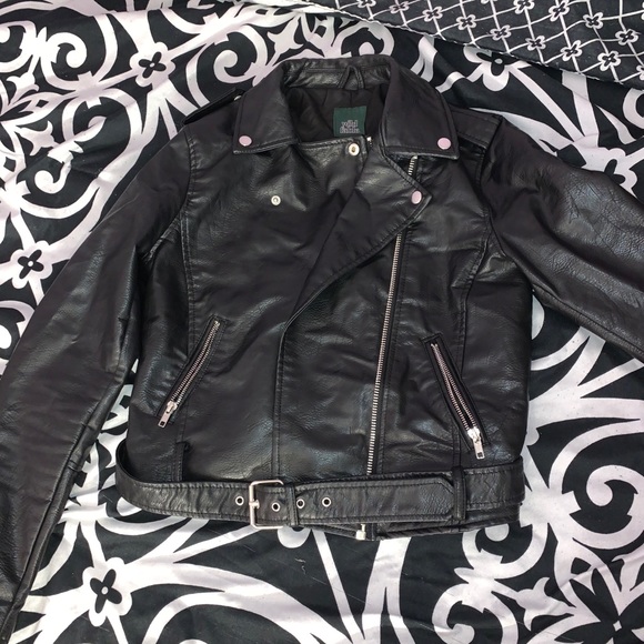 Fashion Nova Jackets & Blazers - BLACK BELTED LEATHER JACKET
